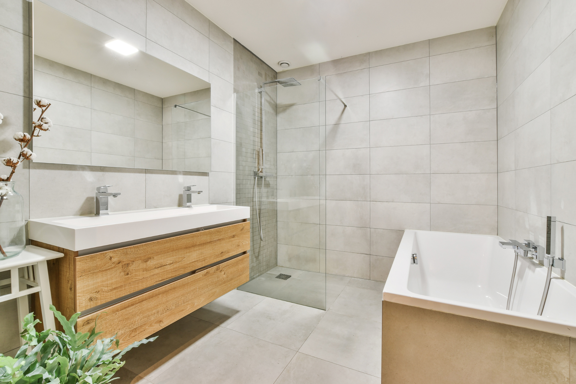 Salle de bains carrelée par ZPTOP à Rennes
